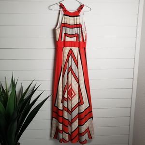 Geometric Print Maxi Dress